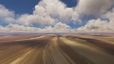 Aerial drone view of Dasht-e Kavir Desert. Iran 스톡 동영상 281565347