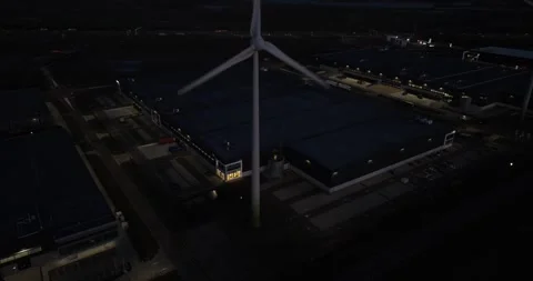 Aerial drone view of a distribution center and logistics company on the new 스톡 동영상 266127089