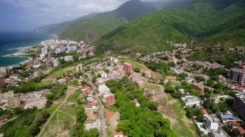 Aerial drone view documenting earthquake destruction, collapsed buildings, and Stock Footage 341431742