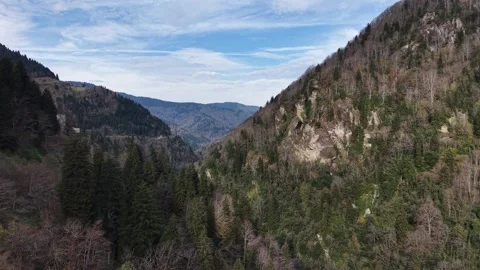 Aerial Drone View of Elevit Plateau in Camlihemsin Rize Turkey Stock Footage 341253243