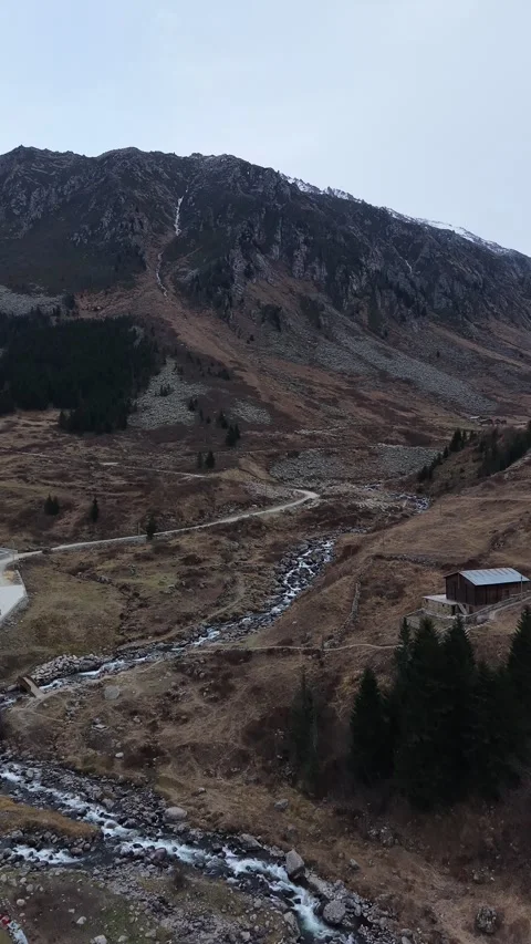 Aerial Drone View of Elevit Plateau in Camlihemsin Rize Turkey Stock Footage 341253479