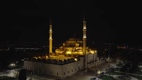 Aerial Drone View of Fatih Mosque at Dawn in Istanbul, Türkiye Stock Footage 340632839
