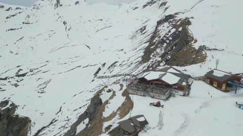 Aerial Drone View of First Cliff Walk in Grindelwald Stock Footage 287380335