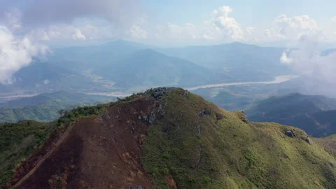 Aerial Drone view flight over forest and mountain. 動画素材 170322847