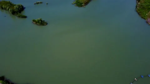 Aerial drone view flight over sand mining. Sand quarry. Top view. Stock Footage 172264547