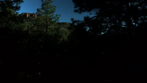 Aerial drone view of forests and cliffs at Theodor Roosevelt lake overlook in Video stock 143201275