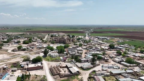 Aerial drone view of Harran district townscape April, 21, 2023, Sanliurfa, 스톡 동영상 324104475