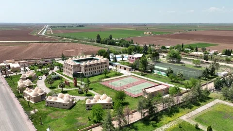 Aerial drone view of Harran district townscape April, 21, 2023, Sanliurfa, Stock Footage 324104912