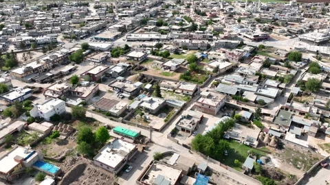 Aerial drone view of Harran district townscape April, 21, 2023, Sanliurfa, Stock Footage 324108893