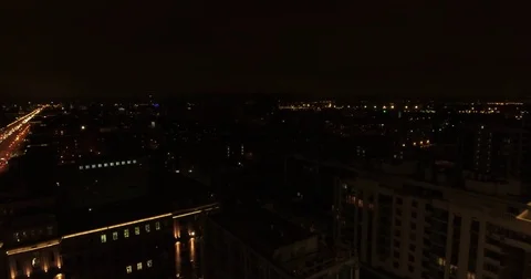 Aerial drone view of high-rise office building and residential area in Saint Pet Stock Footage 71204748