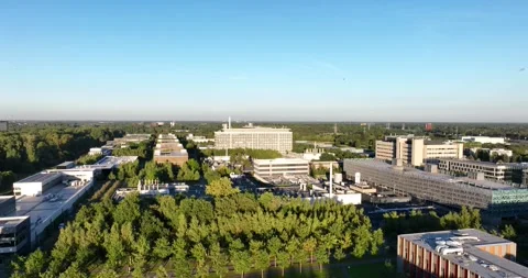 Aerial drone view of the High tech campus in Eindhoven. Stock Footage 250265279