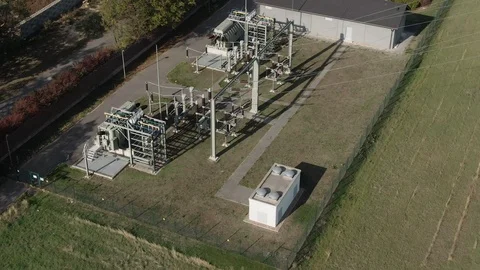 Aerial Drone View High Voltage Power Cables for the Electricity Countryside 스톡 동영상 118507536