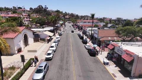 Aerial Drone View of Historic Old Town San Diego Archway and Park California 库存影片 340657697