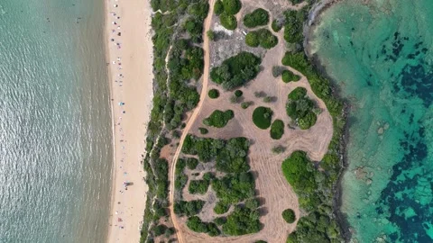 Aerial drone view of Jason's bite on Zakinthos island, Greece. Gerakas Beac.. Video stock 309917522