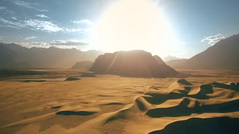 Aerial Drone View of Katpana Cold Desert (High-Altitude Sand Dunes) near Skardu, 動画素材 316848916
