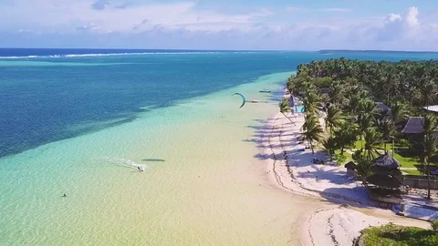 Aerial drone view kitesurf 動画素材 82634496