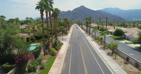 Aerial Drone View of La Quinta, California Stock Footage 79940322