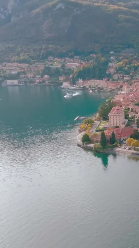 Aerial drone view of Lake Como, Italy. Vídeos de archivo 335047162