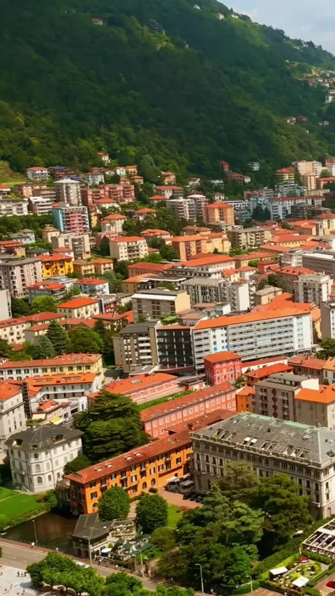 Aerial drone view of Lake Como, Italy. Stock Footage 335047165