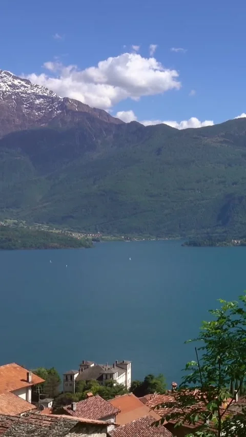 Aerial drone view of Lake Como, Italy. Stock Footage 335047220