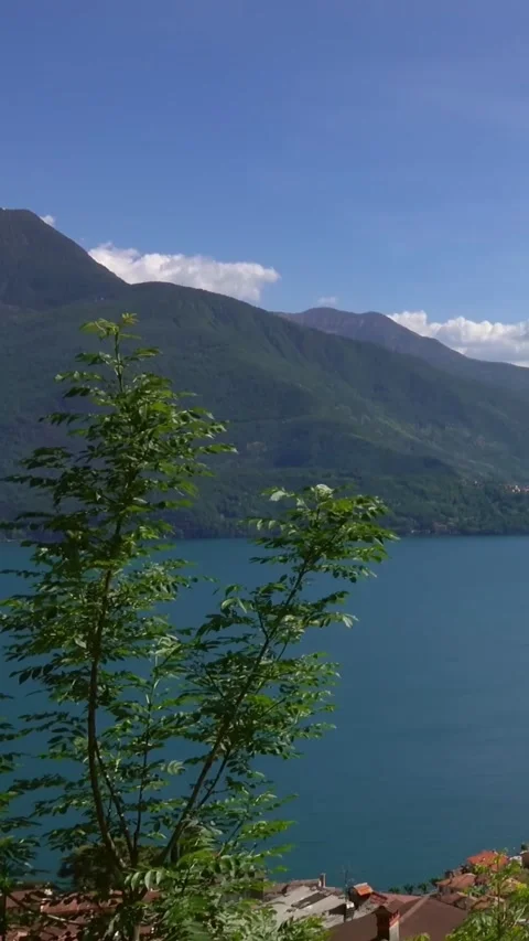 Aerial drone view of Lake Como, Italy. Vídeos de archivo 335047238