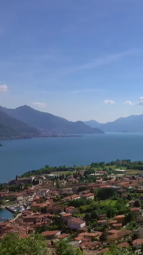 Aerial drone view of Lake Como, Italy. Stock Footage 335047244