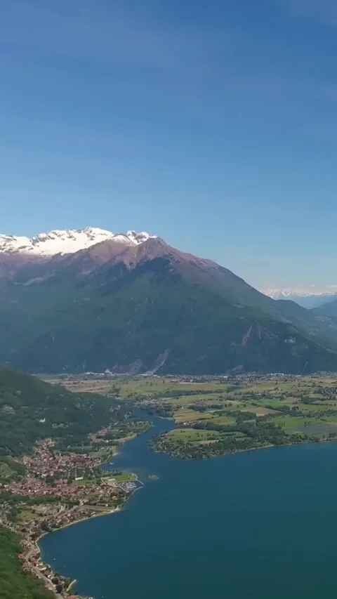 Aerial drone view of Lake Como, Italy. Stock Footage 335047258
