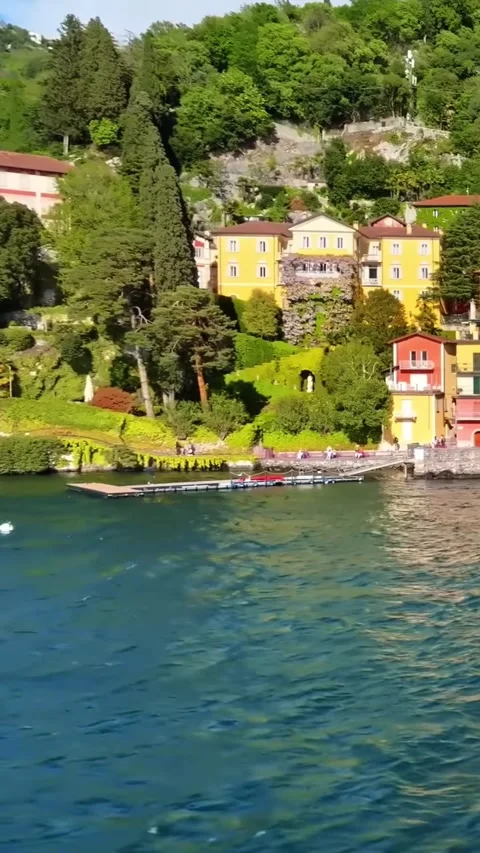 Aerial drone view of Lake Como, Italy. Vídeos de archivo 335047389