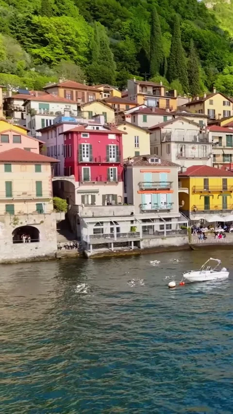 Aerial drone view of Lake Como, Italy. Stock Footage 335047405