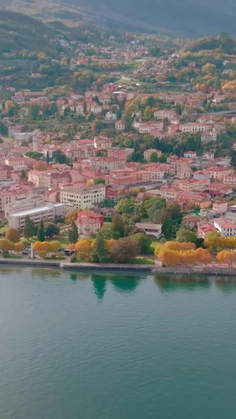 Aerial drone view of Lake Como, Italy. Vídeos de archivo 335047441