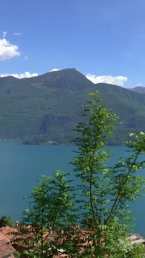 Aerial drone view of Lake Como, Italy. Vídeos de archivo 335047501