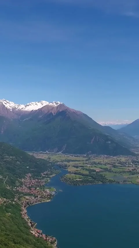 Aerial drone view of Lake Como, Italy. Stock Footage 335047527