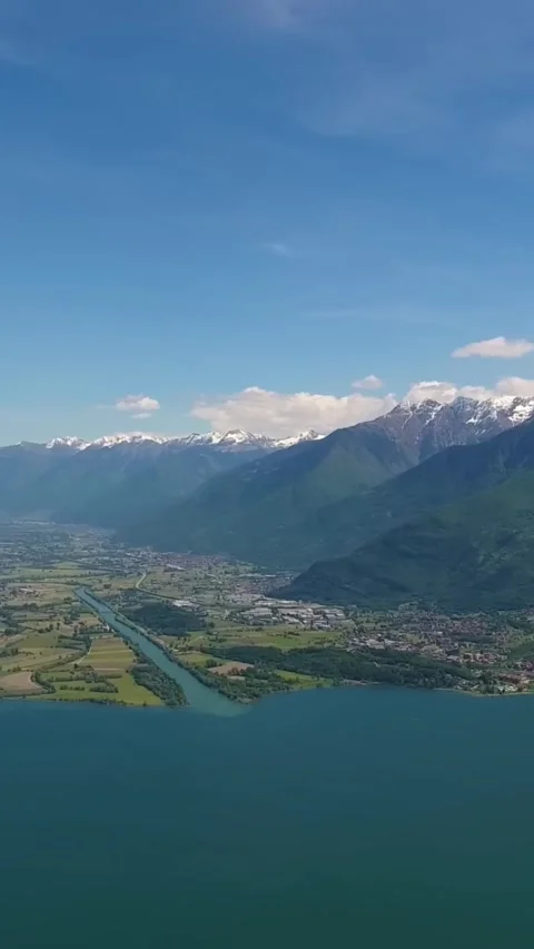 Aerial drone view of Lake Como, Italy. Stock Footage 335047533
