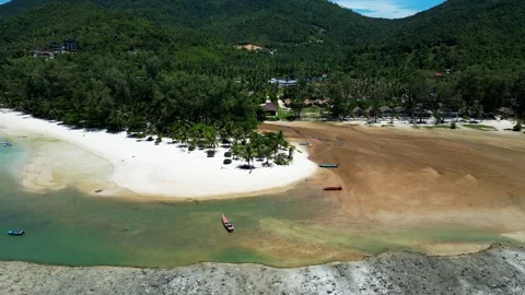 Aerial Drone View of Malibu Beach, Koh Phangan, Thailand Stock Footage 337366979