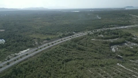 Aerial Drone View At Matang Fac Highway Sarawak. Stock Footage 320606096