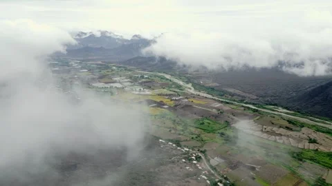 Aerial Drone View Mayascon Valley Lambayeque Peru 4K Stock Footage 332884722