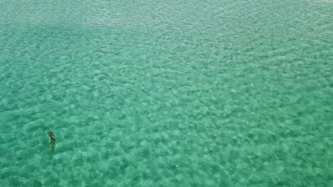 Aerial Drone View of the Mesmerizing Dance of Ocean Water Video stock 302757551