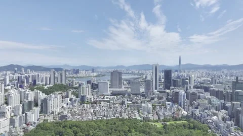 Aerial Drone View of Modern Office Buildings 動画素材 345417113