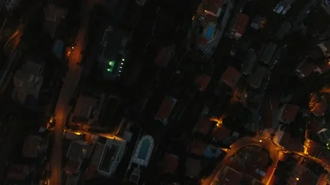 Aerial drone view of Monaco Monte Carlo French Riviera Cote d'Azur at night 動画素材 131225429