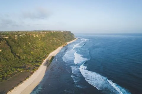 Aerial Drone view from the most famous spots in Bali -Breathtaking nature sce Stock Photos