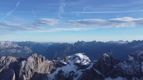 Aerial Drone View from Mount Ombretta over Dolomites, Italy Stock Footage 327383802