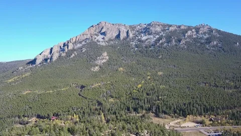 Aerial Drone View of Mountains in Estes Park Colorado Video stock 80790680