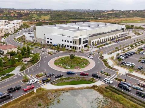 Aerial Drone View of the New Frontwave Arena in Oceanside CA Stock Photos