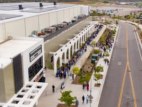 Aerial Drone View of the New Frontwave Arena in Oceanside CA Stock Photos