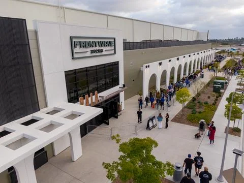 Aerial Drone View of the New Frontwave Arena in Oceanside CA Stock Photos