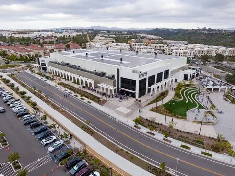 Aerial Drone View of the New Frontwave Arena in Oceanside CA Stock Photos