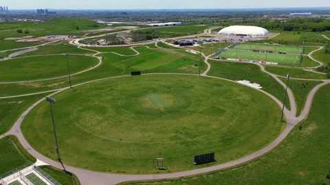 Aerial Drone View of North Maple Regional Park Trails and Sports Fields 스톡 동영상 335798021