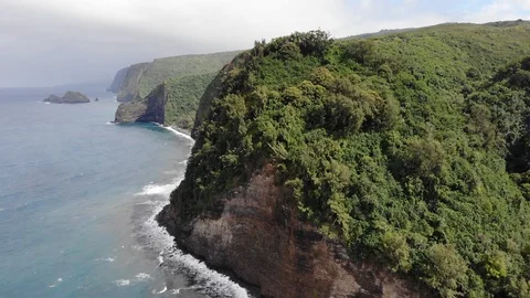 Aerial Drone View Of Ocean Cliffs in Hawaii Video stock 106189673