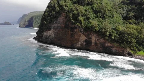 Aerial Drone View Of Ocean Cliffs in Hawaii Video stock 106189684