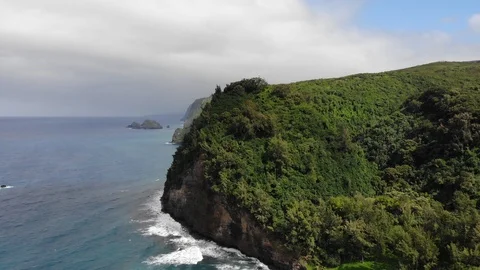Aerial Drone View Of Ocean Cliffs in Hawaii Video stock 106189870